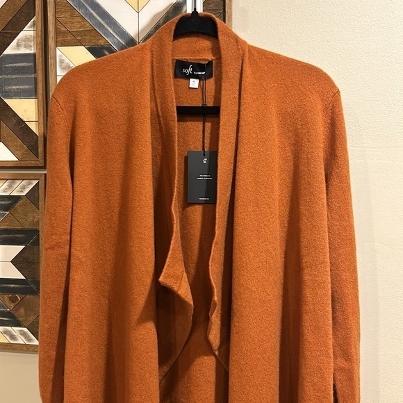 NAADAM Soft Cashmere Open Front Cardigan in Cider XS - Picture 5 of 9